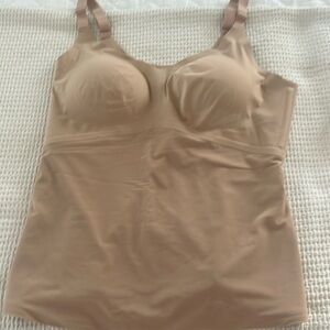 Honey love Cami V-neck -worn once - very soft & comfy- like new - 2X- Beige